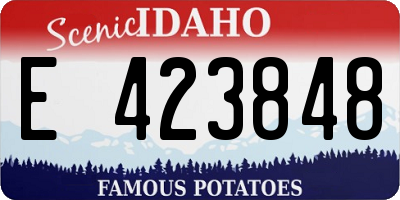 ID license plate E423848