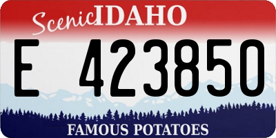 ID license plate E423850