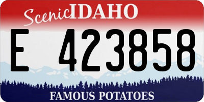ID license plate E423858