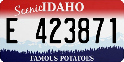 ID license plate E423871