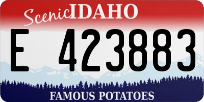 ID license plate E423883