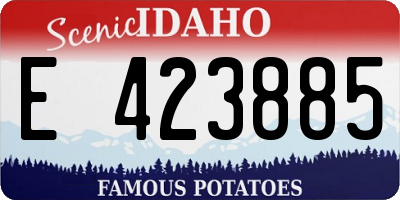 ID license plate E423885