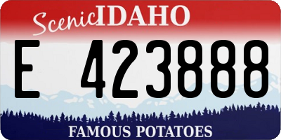 ID license plate E423888