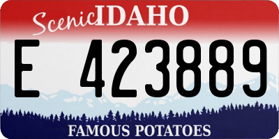 ID license plate E423889