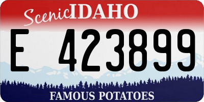 ID license plate E423899