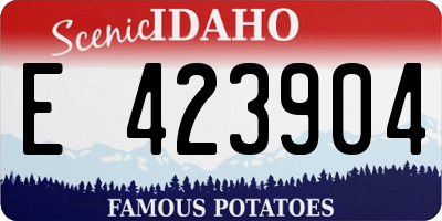 ID license plate E423904
