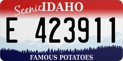 ID license plate E423911