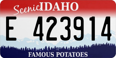 ID license plate E423914