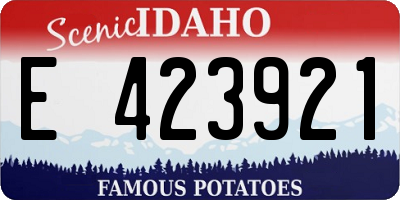 ID license plate E423921