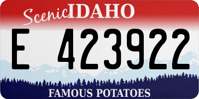 ID license plate E423922