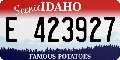 ID license plate E423927