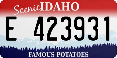 ID license plate E423931