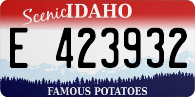 ID license plate E423932
