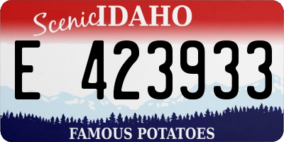 ID license plate E423933