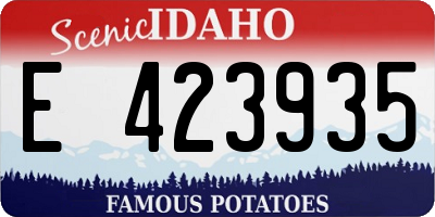 ID license plate E423935