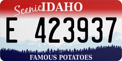ID license plate E423937