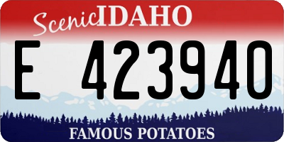 ID license plate E423940