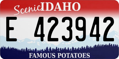 ID license plate E423942
