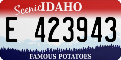 ID license plate E423943