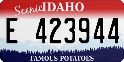 ID license plate E423944