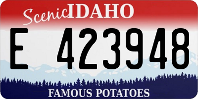 ID license plate E423948