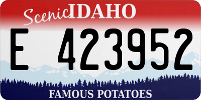 ID license plate E423952