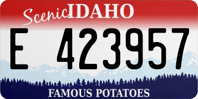 ID license plate E423957