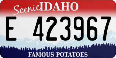 ID license plate E423967