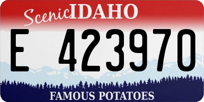 ID license plate E423970