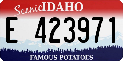 ID license plate E423971