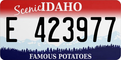 ID license plate E423977