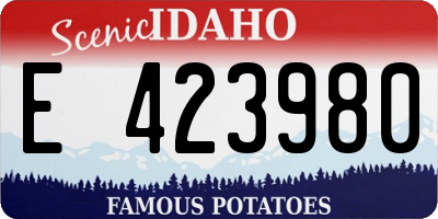 ID license plate E423980