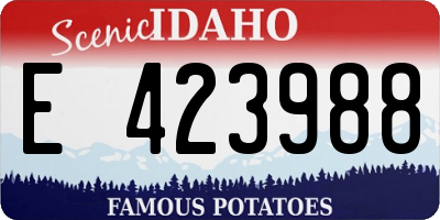 ID license plate E423988