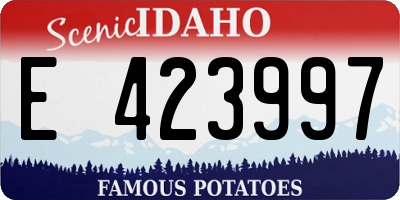 ID license plate E423997