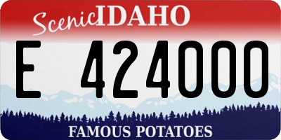 ID license plate E424000