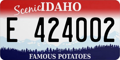 ID license plate E424002