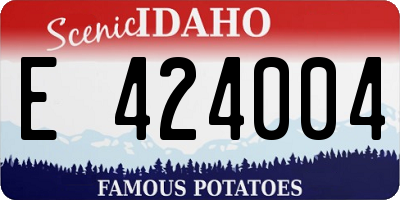 ID license plate E424004