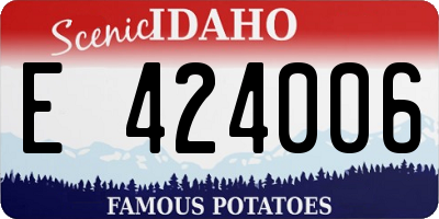 ID license plate E424006