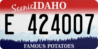 ID license plate E424007