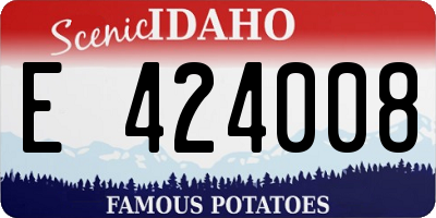 ID license plate E424008