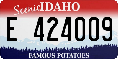 ID license plate E424009