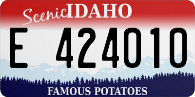 ID license plate E424010