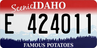 ID license plate E424011