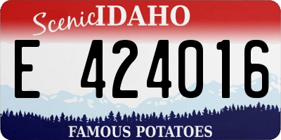 ID license plate E424016