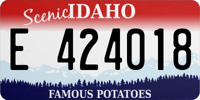 ID license plate E424018