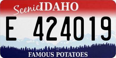 ID license plate E424019