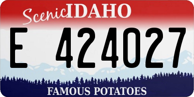 ID license plate E424027