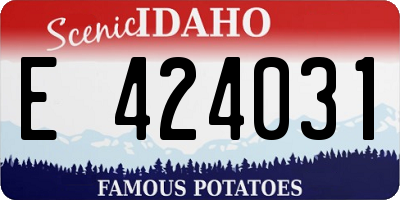 ID license plate E424031