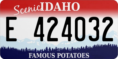 ID license plate E424032