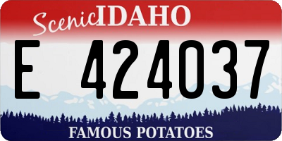 ID license plate E424037